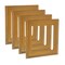 Cardinali Plein Aire Gold 24x24" Open Back Frames for Canvas Art - Box of 4, 3" Wide Moulding w/ Raised Edge - No Glass or Backing - 1/2" Rabbet Depth- Timeless Picture Frame for Canvas - Made in USA
